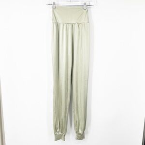 Nama Light Shiny Green High Rise Joggers